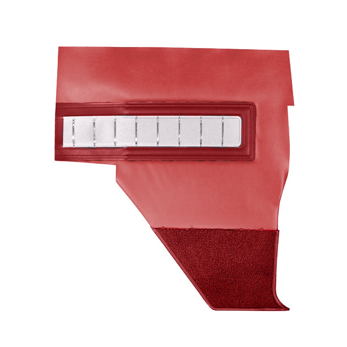 65 CORONET 500 CONVERTIBLE REAR PANELS - RED W/ SRM MAROON ACCENT
